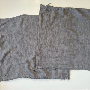 Set of 2 Restoration Hardware Cotton Gauze Grey Pillow Shams